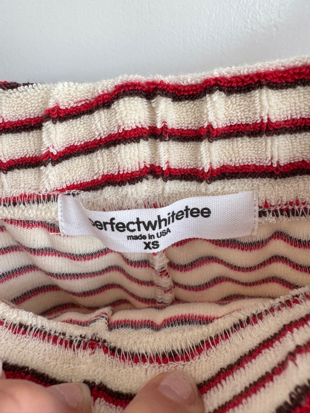 PERFECT WHITE TEE JACE TERRY SHORTS | STRIPE - XS - Picture 4 of 7